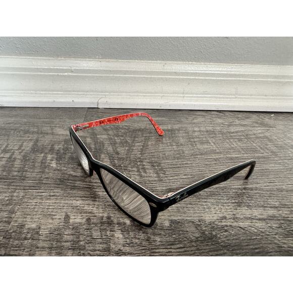 Ray-Ban RX5228 2479 Eyeglasses FRAMES ONLY Black Red Interior Logo Design - Picture 11 of 12